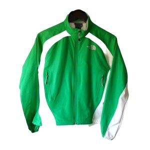 The North Face windbreaker green and white size S